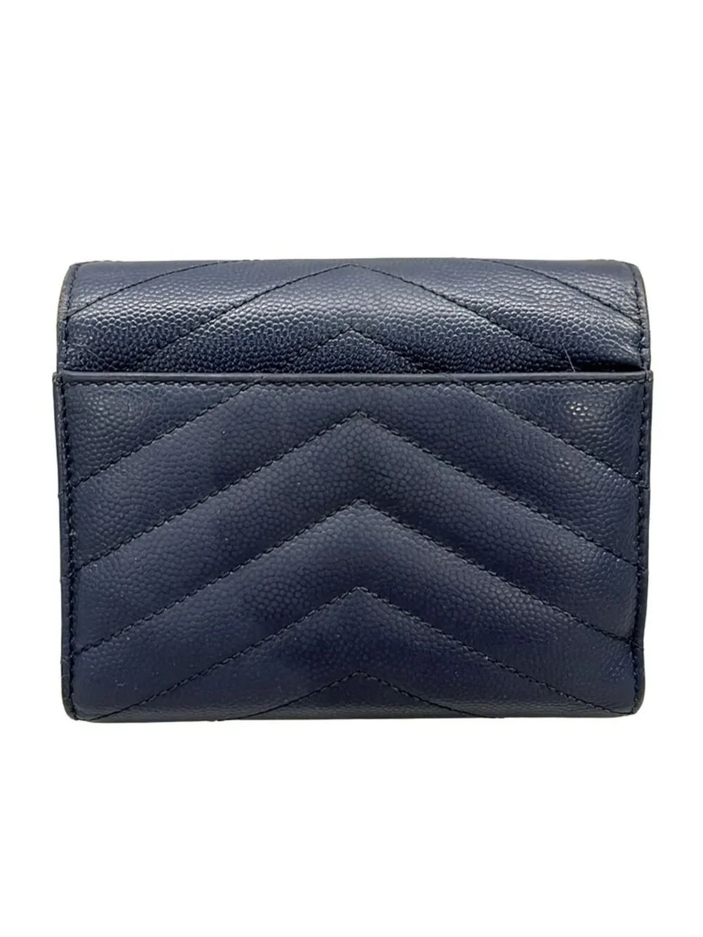 Saint Laurent Paris Navy Leather Wallet